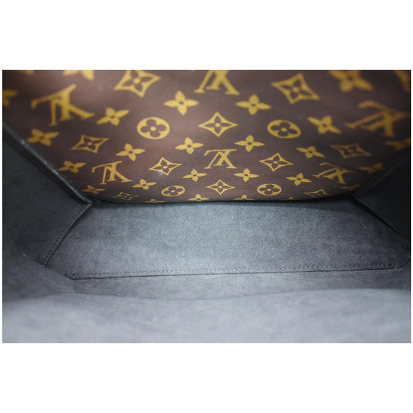 LOUIS VUITTON Flower Monogram Canvas Tote Bag Brown