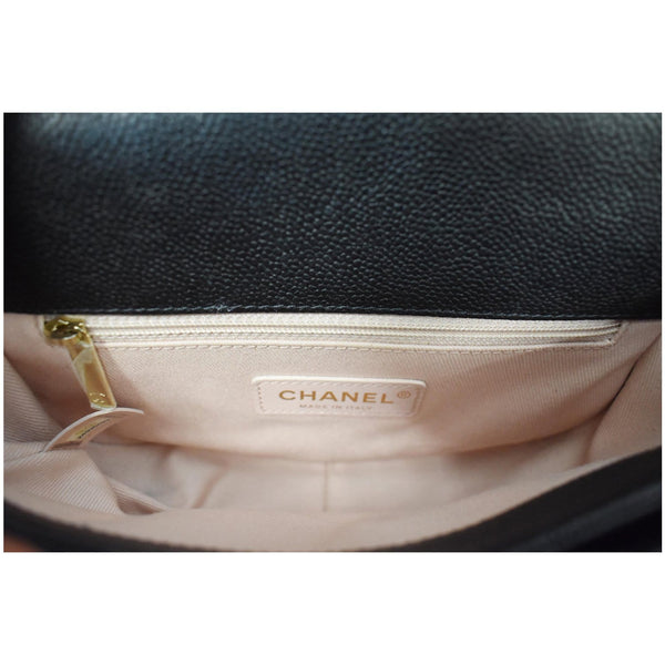 CHANEL Coco Cuba Quilted Grained Calfskin Leather Top Handle Bag Black