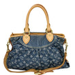 LOUIS VUITTON Cabby MM Monogram Denim Shoulder Bag Blue