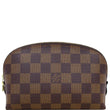 LOUIS VUITTON Damier Ebene Cosmetic Pouch Brown