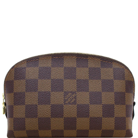 LOUIS VUITTON Damier Ebene Cosmetic Pouch Brown