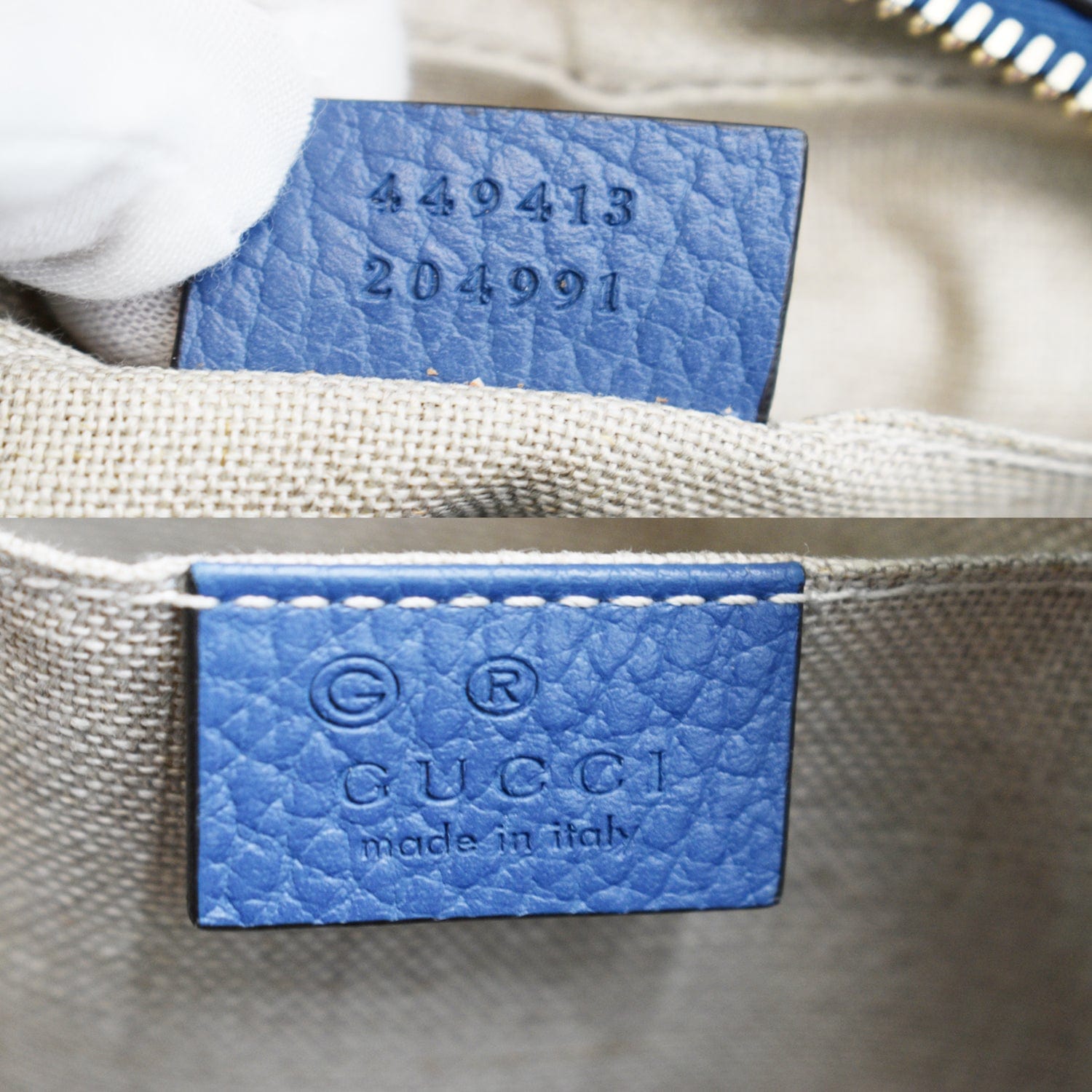 New Gucci Bree Ivory Original Canvas GG Logo Cross Body Bag 449413 