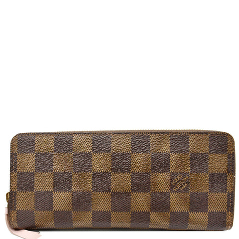 LOUIS VUITTON Clemence Damier Ebene  Wallet Brown