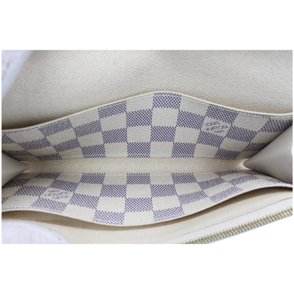 LOUIS VUITTON Emilie Damier Azur Wallet White