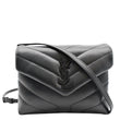 YVES SAINT LAURENT Loulou Toy Matelasse Leather Crossbody Bag Black