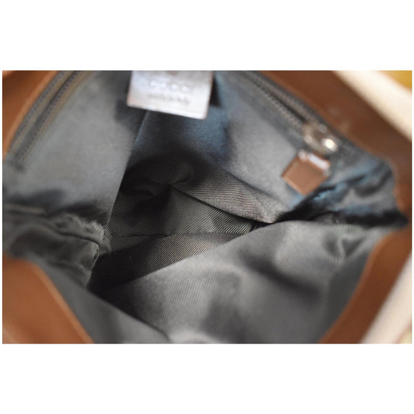 Gucci Monogram Canvas Small Messenger Bag inside view