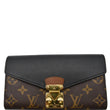 LOUIS VUITTON Pallas Monogram Canvas Pallas Wallet Brown