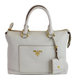 Prada Vitello Daino Pebbled Leather Zip Tote Bag