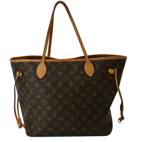 LOUIS VUITTON Neverfull MM Monogram Canvas Tote Shoulder Bag Fuchsia