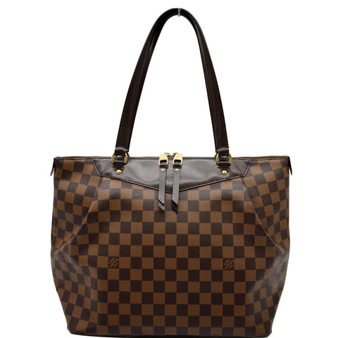 LOUIS VUITTON Westminster GM Damier Ebene Tote Shoulder Bag Brown