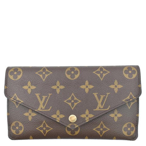 LOUIS VUITTON Monogram Canvas Sarah Wallet Brown