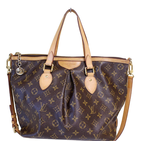 LOUIS VUITTON Palermo PM Monogram Canvas Shoulder Bag Brown