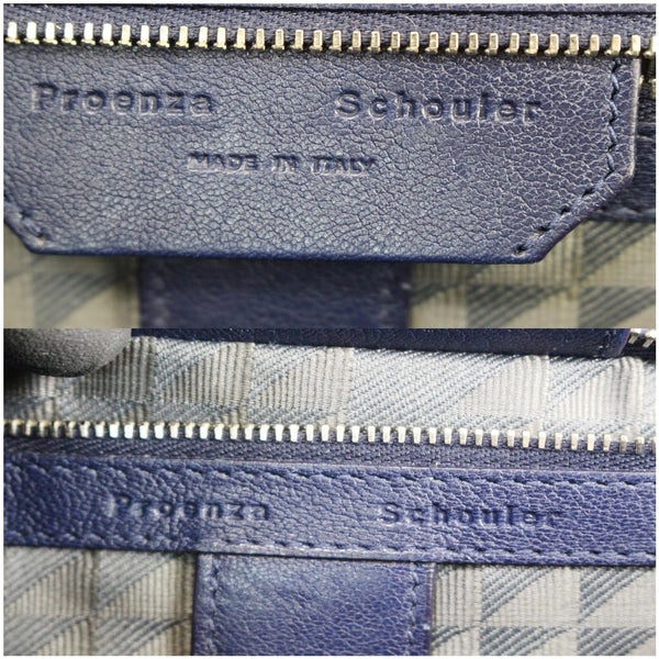 PROENZA SCHOULER Medium PS1 Leather Satchel Shoulder Bag Navy