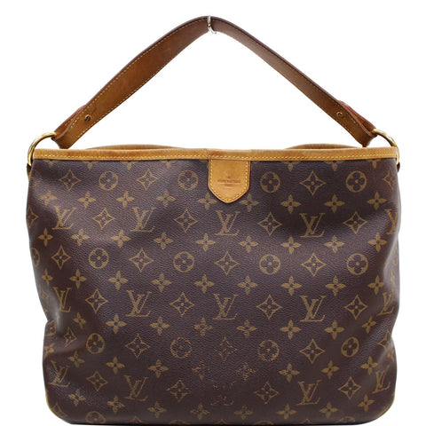 LOUIS VUITTON Delightful PM Monogram Canvas Shoulder Hobo Bag Brown