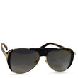 JIMMY CHOO 56 mm Gold Aviator Sunglasses RAVE/S J5G 55