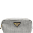 Prada Milano Denim Canvas Pouch Bag Grey - Dallas Handbags