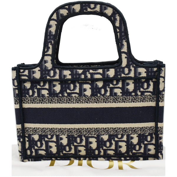CHRISTIAN DIOR Mini Dior Book Oblique Embroidery Tote Bag Blue