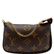 LOUIS VUITTON  Mini Pochette Monogram Canvas Accessoires Pouch Brown