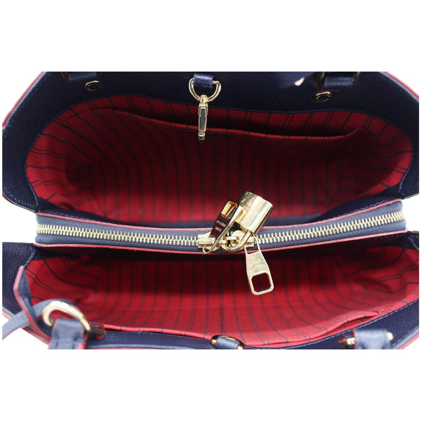 LOUIS VUITTON Montaigne MM Monogram Empreinte Shoulder Bag Blue