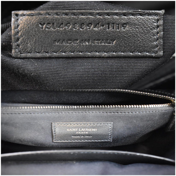 YVES SAINT LAURENT Niki Baby Crinkle Leather Crossbody Bag Black