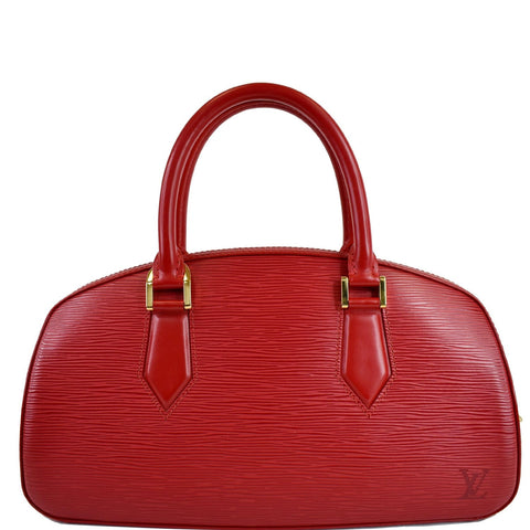 LOUIS VUITTON Jasmine Epi Leather Satchel Bag Red - Final Sale