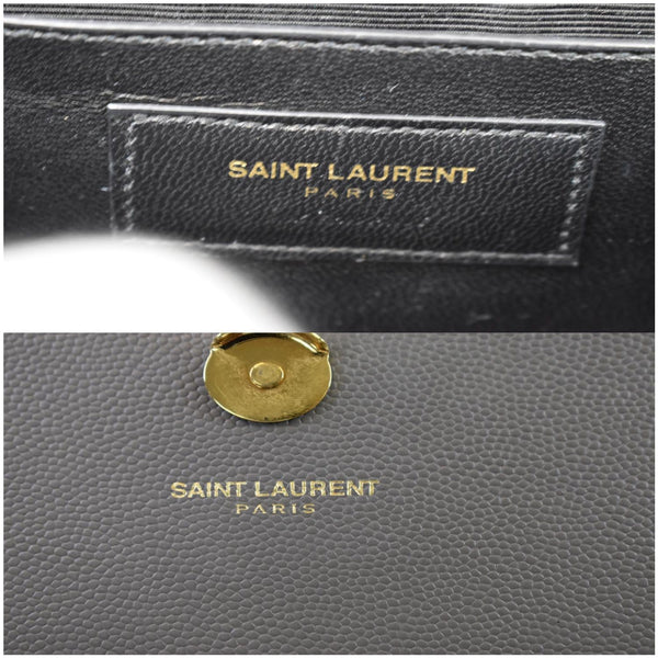 YVES SAINT LAURENT Kate Medium Leather Crossbody Bag Grey