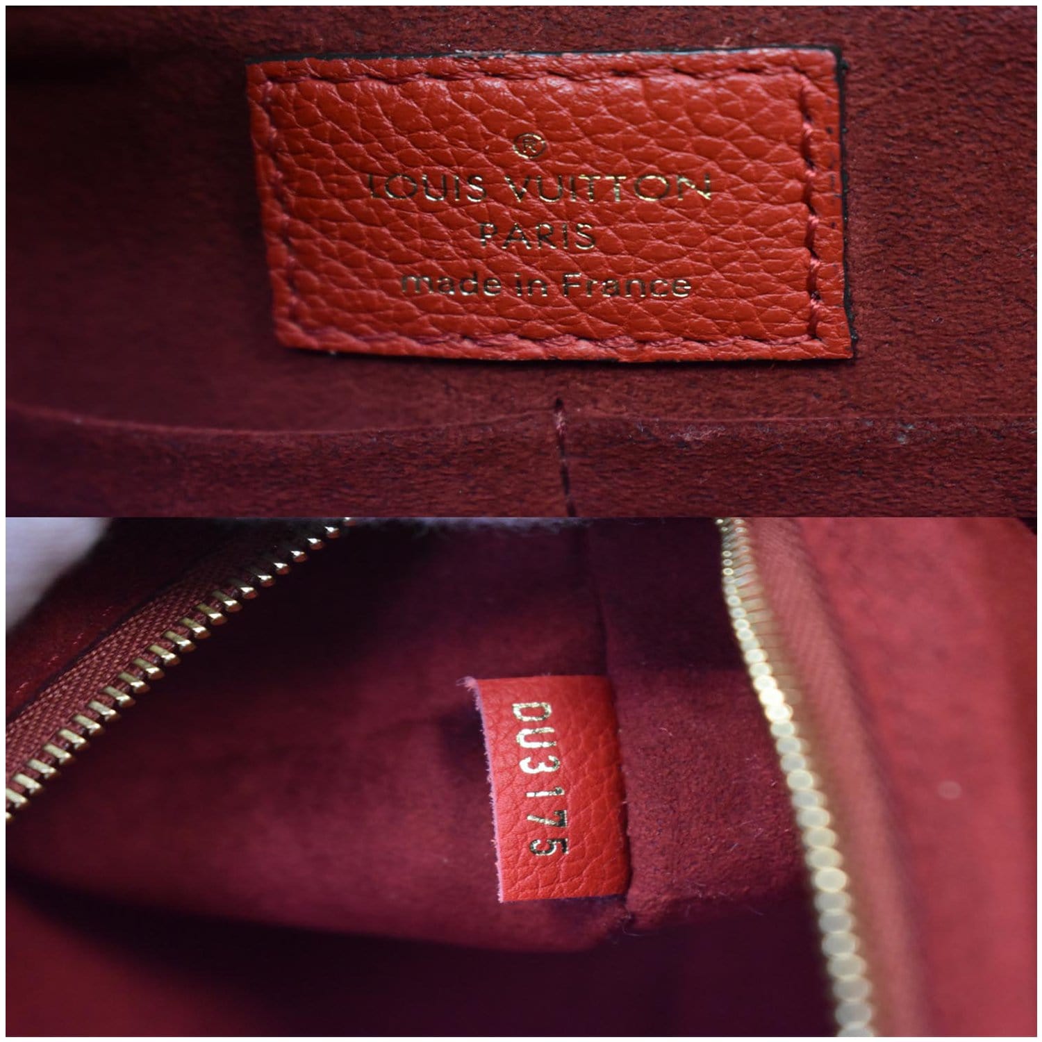 Louis Vuitton Kimono Mm Red Leather Tote Monogram Cerise Hobo 2015