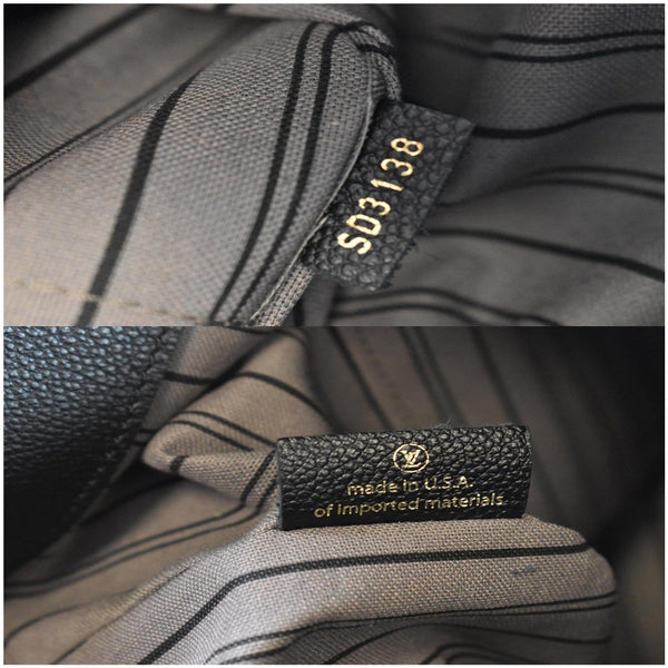 LOUIS VUITTON Melie Empreinte Leather Hobo Shoulder Bag Black