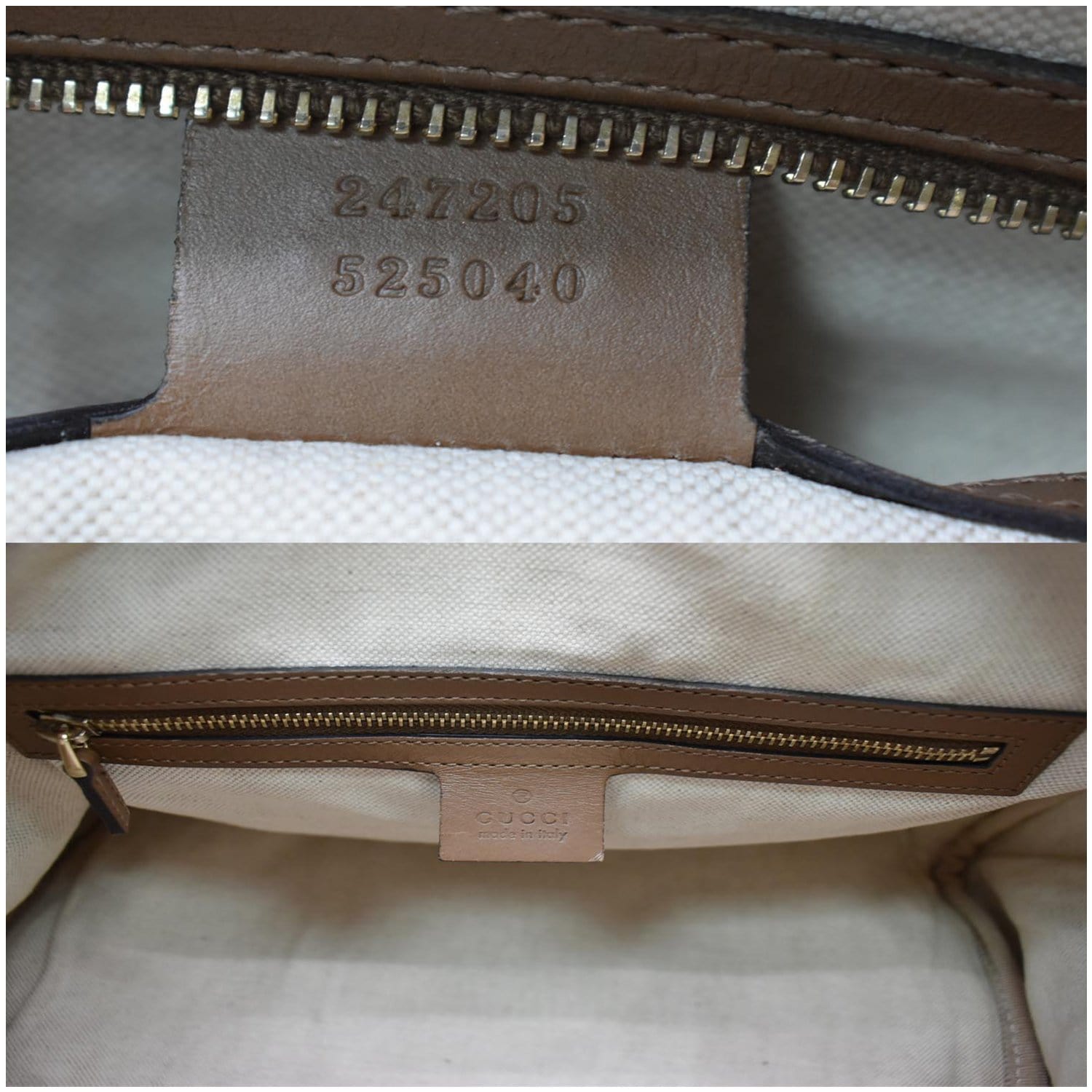 GUCCI Vintage Web GG Canvas Boston Bag Beige 247205