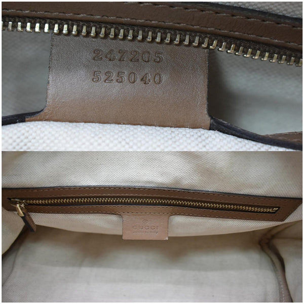 GUCCI Vintage Web GG Canvas Boston Bag Beige 247205