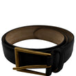 Gucci Calfskin Leather Belt Black Size 85.34 - DDH