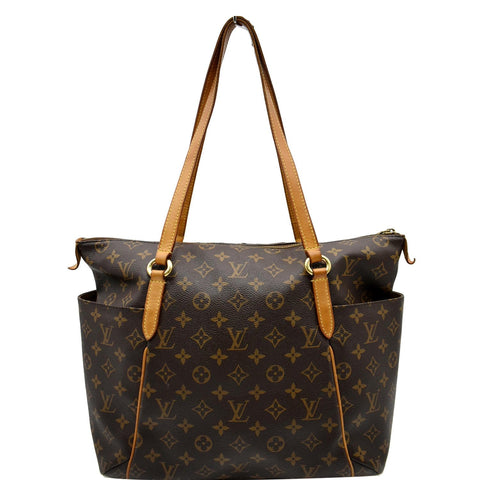 LOUIS VUITTON Totally MM Monogram Canvas Tote Shoulder Bag Brown