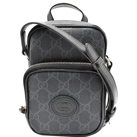 GUCCI Mini Interlocking G Supreme Canvas GG Crossbody Bag 672952 - 25% OFF