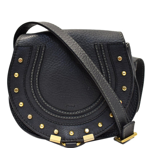 CHLOE Mini Marcie Leather Crossbody Bag Black