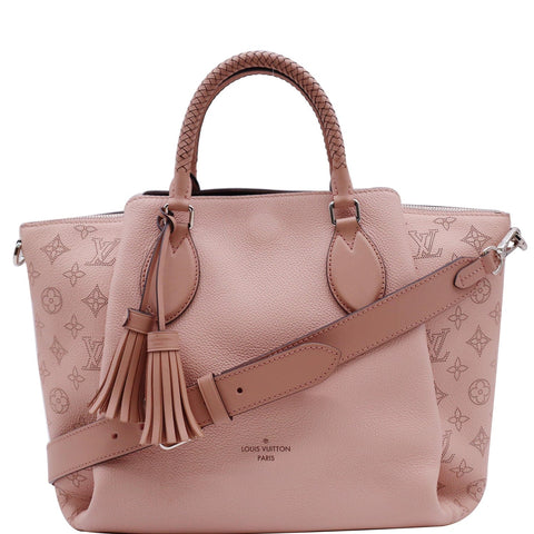 LOUIS VUITTON Haumea Mahina Leather Shoulder Bag Rose Pink