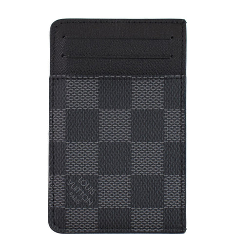 LOUIS VUITTON Neo Damier Graphite Card Holder Black