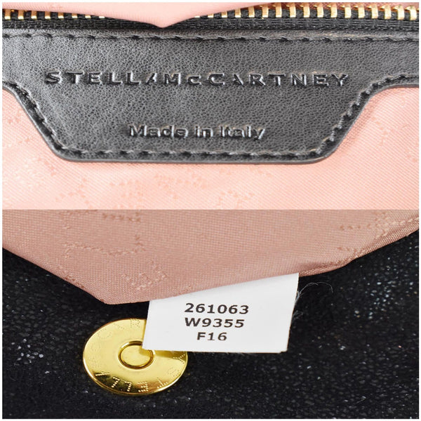 STELLA MCCARTNEY Falabella Leather Chain Shoulder Bag Black