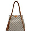 LOUIS VUITTON Propriano Damier Azur Tote Shoulder Bag White