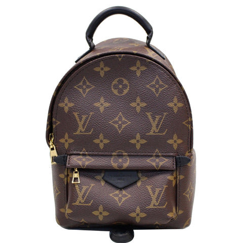 LOUIS VUITTON Palm Springs Mini Monogram Canvas Backpack Brown