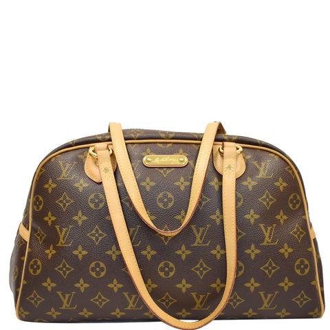 LOUIS VUITTON Montorgueil GM Monogram Canvas Shoulder Bag Brown
