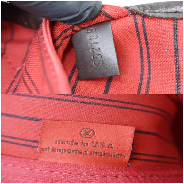 lv Neverfull MM Damier Ebene Tote Bag