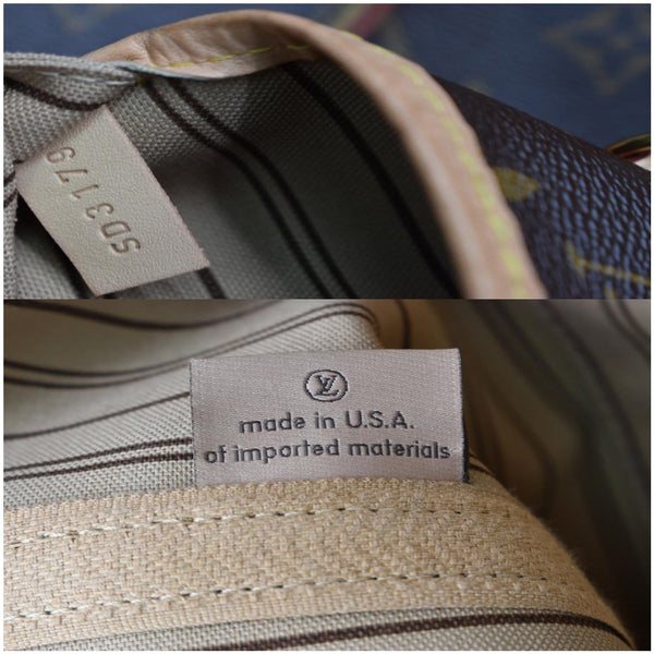 LOUIS VUITTON Neverfull MM Monogram Canvas Tote Bag Brown