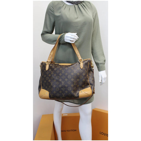 LOUIS VUITTON Estrela MM Monogram Canvas Shoulder Bag Brown