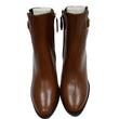 BURBERRY Ankle Leather Boots Brown Size 9.5