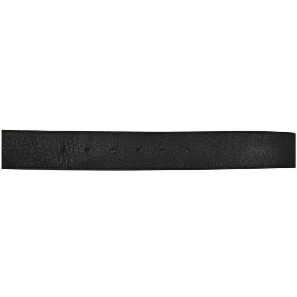 Gucci Double G Buckle Black Leather Belt - belt holes