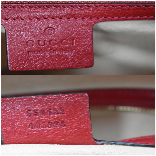 GUCCI Ophidia GG Small Web Suede Leather Top Handle Shoulder Bag Red 550622