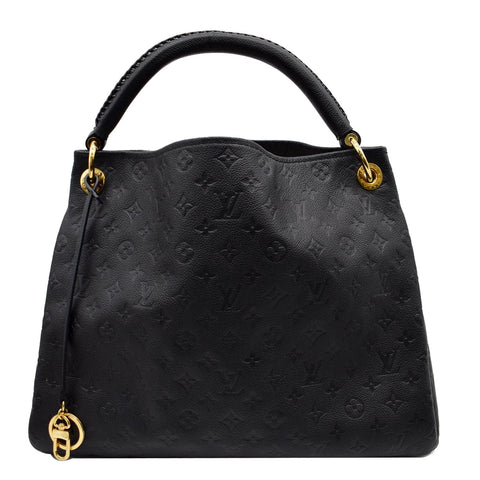 LOUIS VUITTON Artsy MM Empreinte Leather Shoulder Bag Black