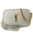 YVES SAINT LAURENT Mini Lou Matelasse Leather Camera Bag White