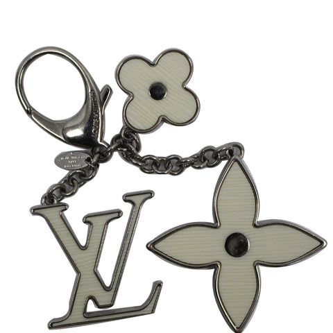 LOUIS VUITTON Fleur d' Epi Bag Charm Ivory