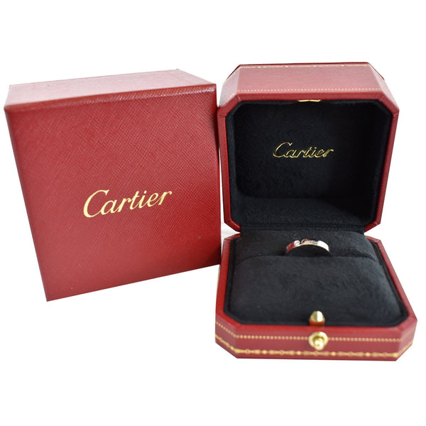 CARTIER Platinum Diamond Ring Silver